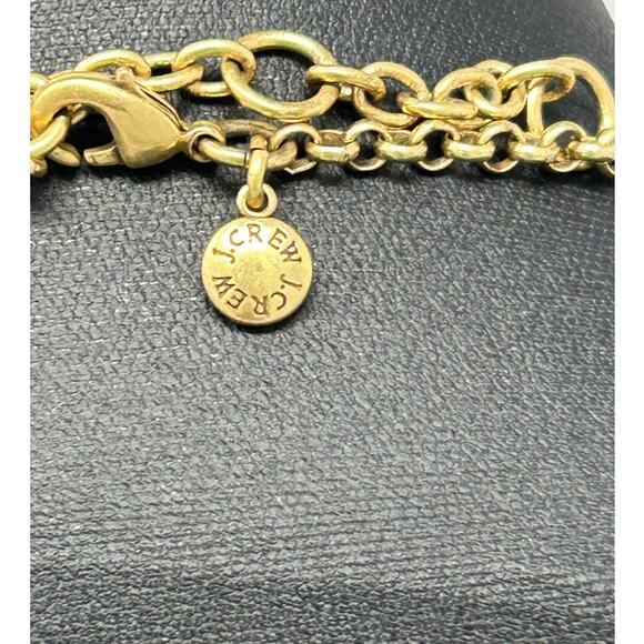 J Crew Gold Tone Statement Necklace with Clear Stones - Picture 6 of 16